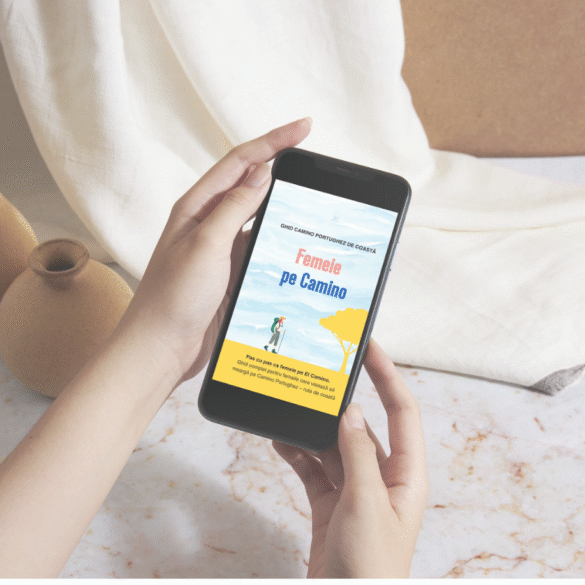 Banner cu Ghidul Femeie pe Camino